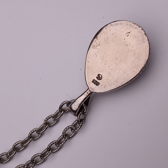 Signed Native American Turquoise Sterling PENDANT - Picture 11 of 16